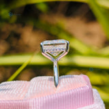 3.31CT Radiant Cut Lab Grown Diamond Engagement Ring