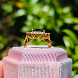 Heat Cut Vintage Halo Engagement Ring