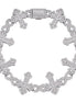 Iced Out Moissanite Diamond Infinity Link Cross Bracelet