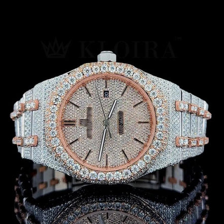 Moissanite Diamond Dual Tone Handcrafted Luxury Watch
