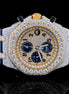 Blue Rubber Strap Chrono Dial Hip Hop Watch