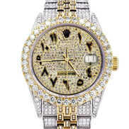 Dual Tone Expensive Moissanite Rapper Style Watch