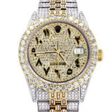 Dual Tone Expensive Moissanite Rapper Style Watch