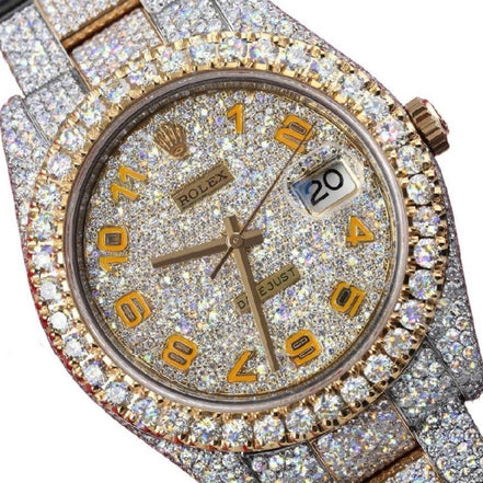 Iced Out Moissanite Datejust Luxury Hip Hop Watch
