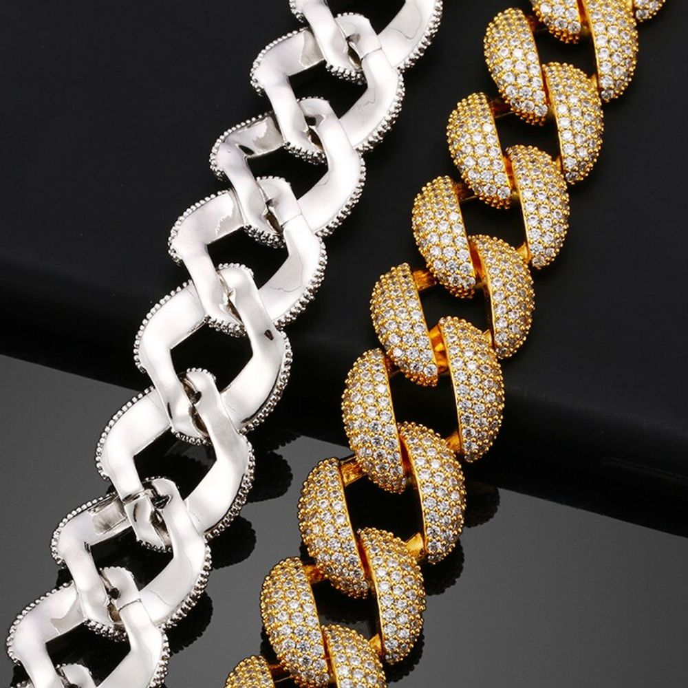 Custom Miami Curb Colorless Moissanite Hip Hop Chain