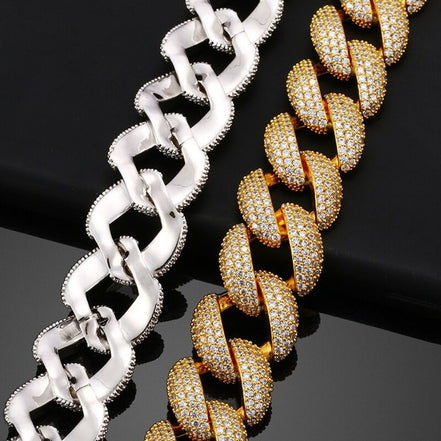 Custom Miami Curb Colorless Moissanite Hip Hop Chain