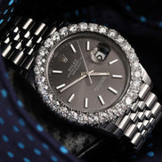Datejust 41MM Stainless Steel Moissanite Hip Hop Watch