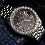 Datejust 41MM Stainless Steel Moissanite Hip Hop Watch