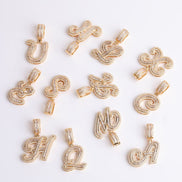 Iced Out Moissanite Customize Name Letter Pendant