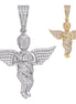 Iced Out Praying Baby Guardian Angel Pendant