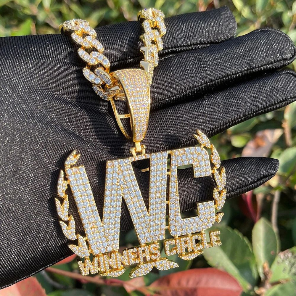 Winners Circle Handcrafted Moissanite Iced Out Pendant