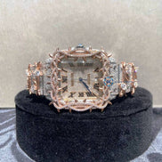 Unique And Stylish Moissanite Diamond Fancy Watch