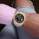 VVS1 Moissanite Dual Tone Datejust Wrist Watch