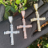 Iced Out Moissanite Cross Necklace For Men's / Women's