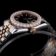 Classic & Stylish Moissanite Brown Dial 32mm Women Watch