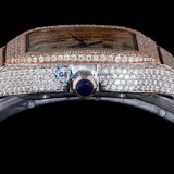 Moissanite Diamond Elegant Full Rose Roman Dial Luxury Watch