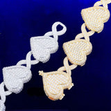 Heart Shape Infinity Moissanite Handmade Chain For Men's