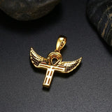 925 Silver Moissanite Angle Wing Cross Pendant For Men's