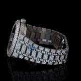 Blue Dial Stainless Steel Bust Down Automatic Watch For Men's