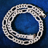 Stylish Figaro Link Moissanite Luxury Hip Hop Chain