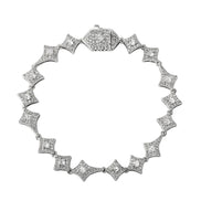 Star Link Moissanite Diamond 925 Sterling Silver Bracelet
