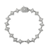 Star Link Moissanite Diamond 925 Sterling Silver Bracelet