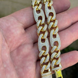 Colorless Moissanite Diamond Men's Cuban Bracelet