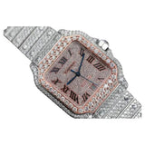 Dual Tone Moissanite Luxury Hip Hop Watch