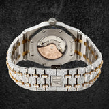 Luxury Dual Tone Moissanite Diamond Wrist Watch