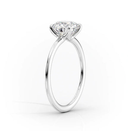 Moissanite Solitaire Round Cut Engagement Ring