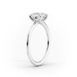 Moissanite Solitaire Round Cut Engagement Ring