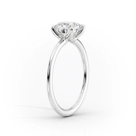 Moissanite Solitaire Oval Cut promise Ring For Women