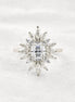Sun Flower Halo Oval Cut Moissanite Engagement Ring