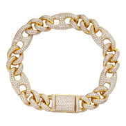 Colorless Moissanite Diamond Men's Cuban Bracelet
