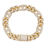Colorless Moissanite Diamond Men's Cuban Bracelet