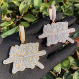 Iced Out Letter Baguette Cut Moissanite Pendant Rapper