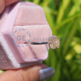Lab Grown Diamond Champagne Radiant Cut Solitaire Ring