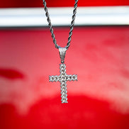Hip Hop Iced Out Cross Moissanite Pendant