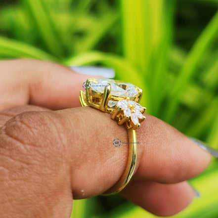 Oval Cut Lab Grown Diamond Vintage Wedding Ring