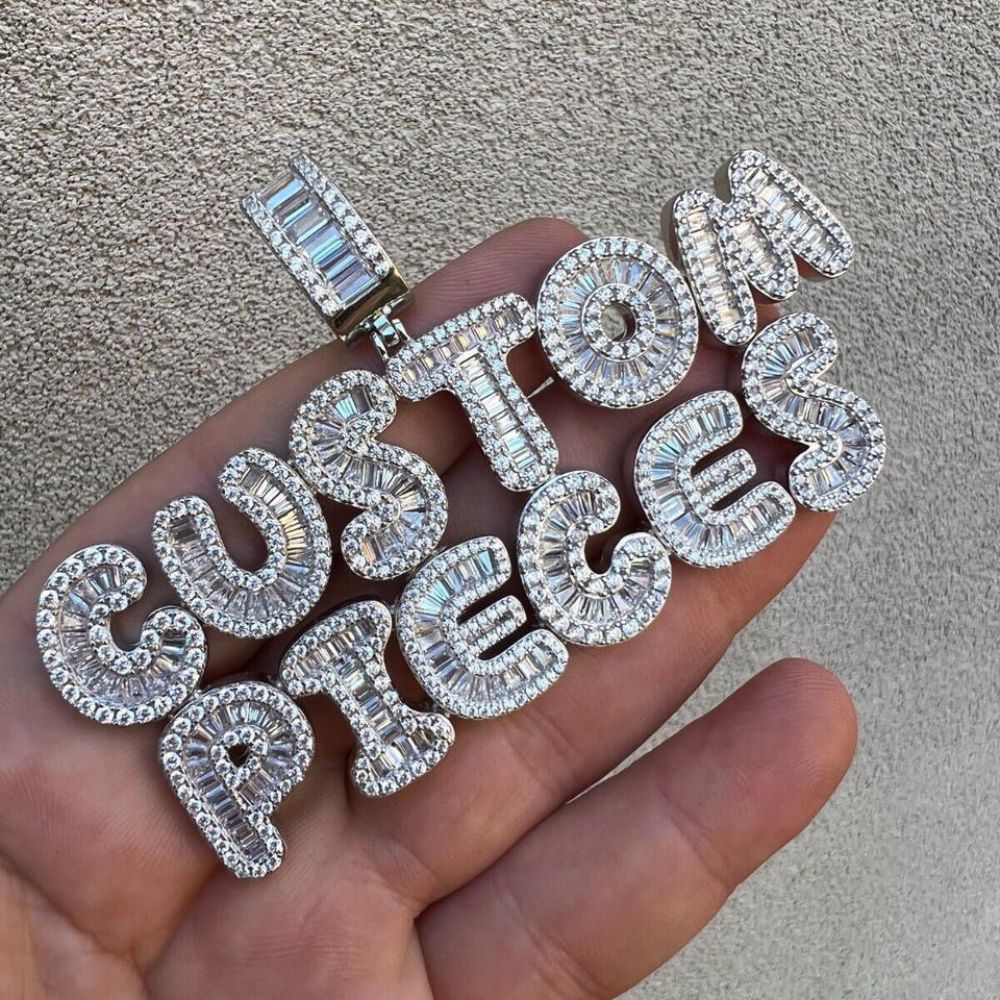 Custom Letter Name Moissanite Diamond Pendant