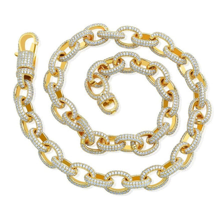 Moissanite Diamond Cuban Chain For Men's