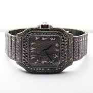 Automatic Movement Moissanite Full Black Watch For Him