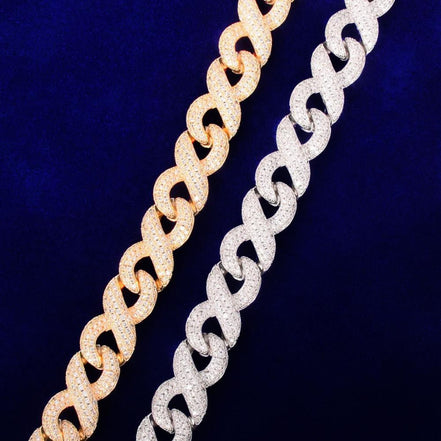 Luxury Hip Hop Infinity Link Moissanite Cuban Chain
