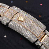 Automatic Stainless Steel Moissanite Handcrafted Watch