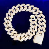 Bling Iced Out Moissanite Luxury Cuban Chain For Men's