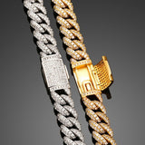 Round Cut Moissanite Diamond Miami Cuban Chain For Men's
