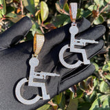 Handicap Moissanite Diamond Customize Pendant For Men's
