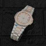 Automatic Moissanite Dual Tone Watch