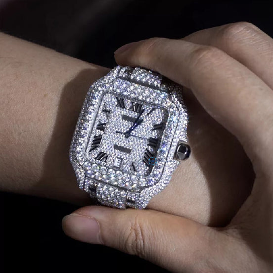 Romen Numeric Moissanite Automatic Mechanical Watch