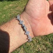 Moissanite Clover Tennis Bracelet For Men's / Women's